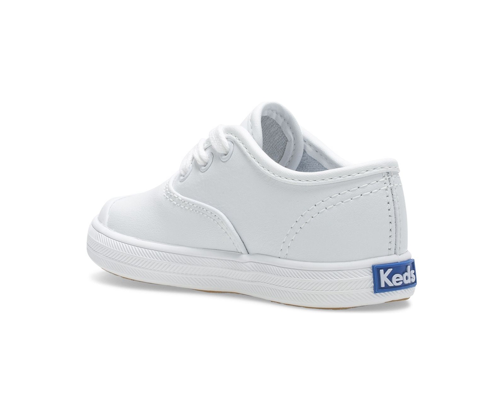 Πανινα Παπουτσια Παιδικα - Keds Champion Toe Cap - Λευκα - DGJQL8639